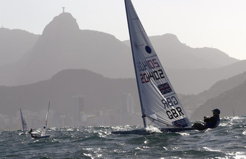 Nick Thompson, Laser racing in Rio photo copyright Ocean Images / British Sailing Team taken at  and featuring the ILCA 7 class