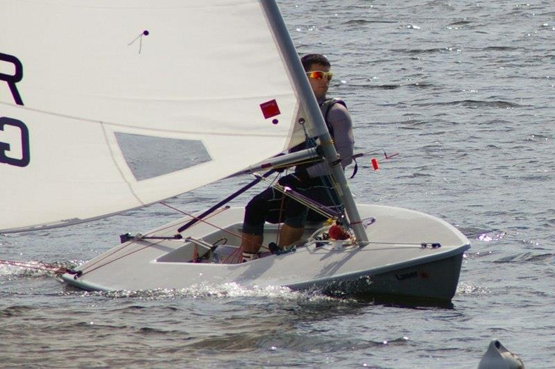Full rig winner David Jessop during the Laser Open at Island Barn Reservoir photo copyright Jim Champ taken at Island Barn Reservoir Sailing Club and featuring the ILCA 7 class