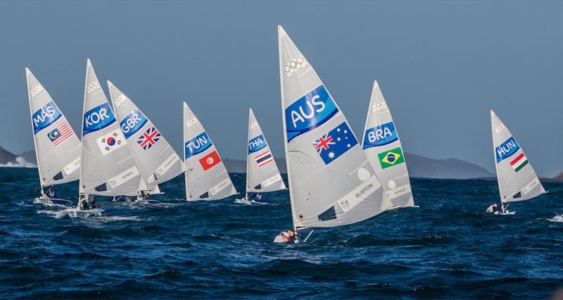 Laser class on day 6 at the Rio 2016 Olympic Sailing Competition - photo © Sailing Energy / World Sailing