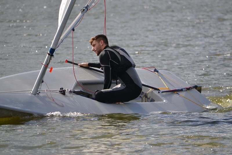 Laser event winner, Rob Dyer from Martock in action during the Laser South Coast GP at Sutton Bingham photo copyright Chris Jones taken at Sutton Bingham Sailing Club and featuring the ILCA 7 class