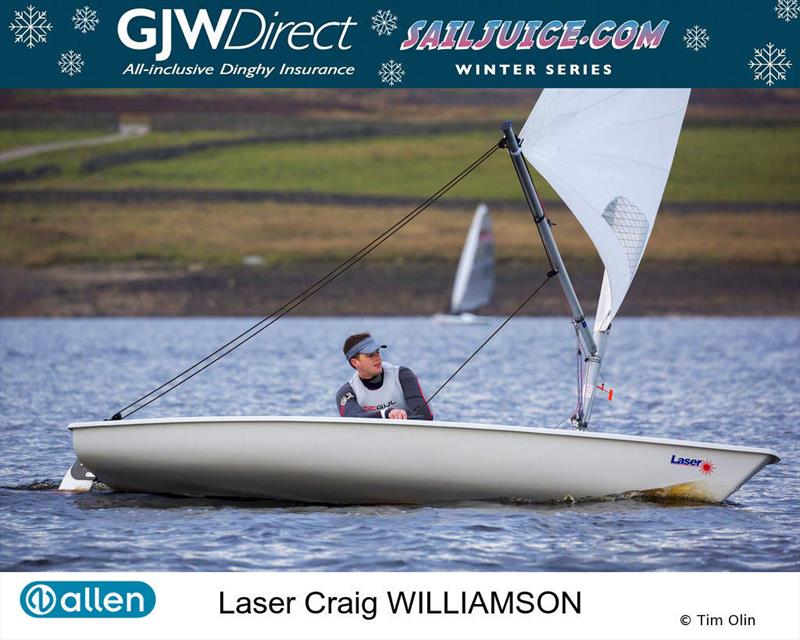 GJW Direct SailJuice Winter Series leader Craig Williamson photo copyright Tim Olin / www.olinphoto.co.uk taken at Grafham Water Sailing Club and featuring the ILCA 7 class