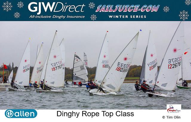 dinghy-rope.co.uk Top Class at the John Merricks Tiger Trophy - GJW Direct Sailjuice Winter Series Round 6 photo copyright Tim Olin / www.olinphoto.co.uk taken at Rutland Sailing Club and featuring the ILCA 7 class