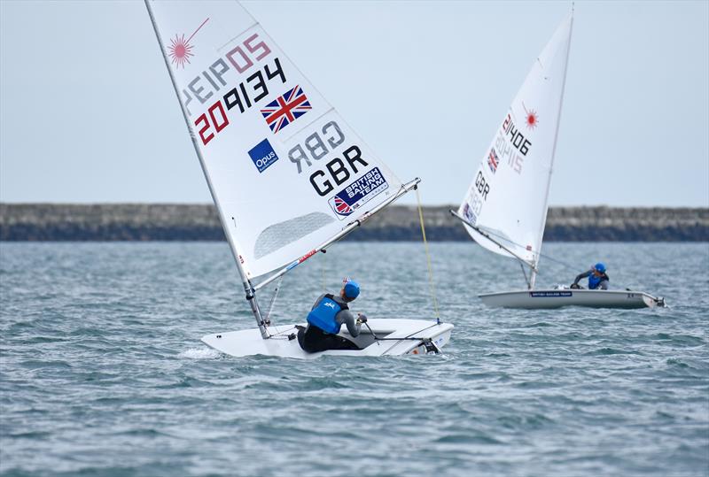 Elliot Hanson wins the Standard fleet in the Noble Marine Laser Qualifier held at WPNSA photo copyright James Tomlinson taken at Weymouth & Portland Sailing Academy and featuring the ILCA 7 class