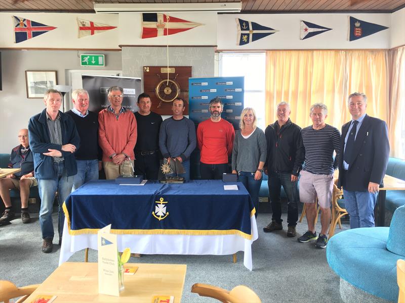 Danske Bank Private Banking Irish Laser Masters Championship prize giving photo copyright Mark Mackey taken at Ballyholme Yacht Club and featuring the ILCA 7 class