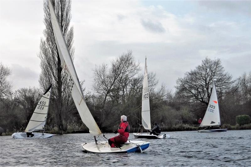 Lively conditions during the End of Year Pursuit Race at Welwyn Garden City SC photo copyright Charles Adams taken at Welwyn Garden City Sailing Club and featuring the ILCA 7 class