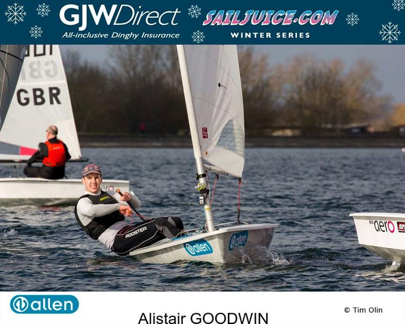 Alistair Goodwin wins the GJW Direct SailJuice Winter Series  photo copyright Tim Olin / www.olinphoto.co.uk taken at Oxford Sailing Club and featuring the ILCA 7 class