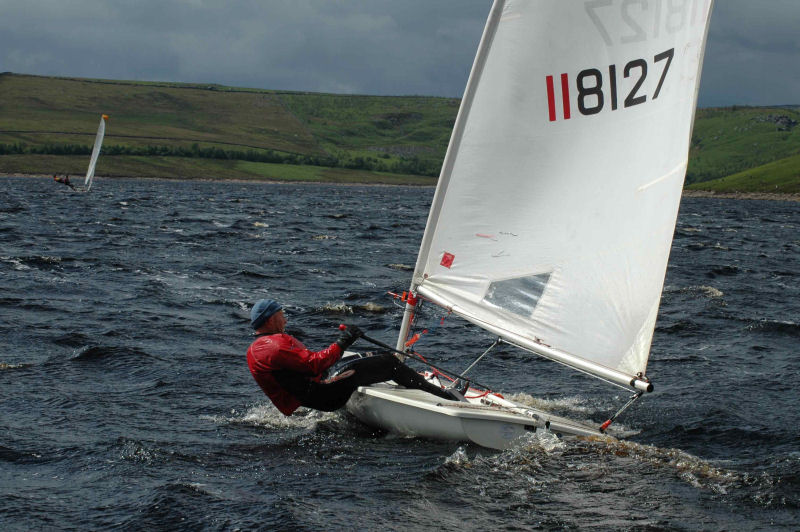 Local sailor Terry Pressdee during the Yorkshire Dales Laser open