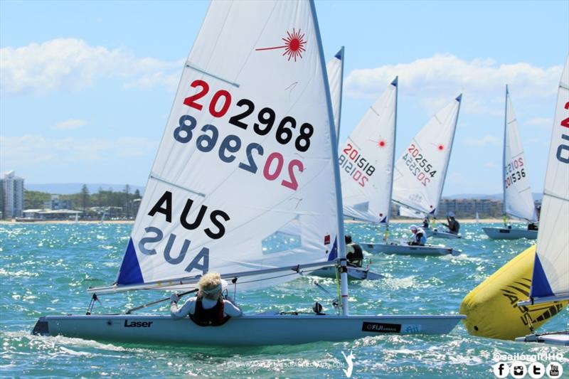 Oceanic and Australian Lasers Masters 2018 photo copyright Nic Douglass / www.AdventuresofaSailorGirl.com taken at Maroochy Sailing Club and featuring the ILCA 7 class