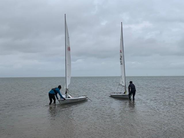 Andrew Hill Smith stops off at Whitstable Yacht Club on his sailing around Great Britain photo copyright WYC taken at Whitstable Yacht Club and featuring the ILCA 7 class