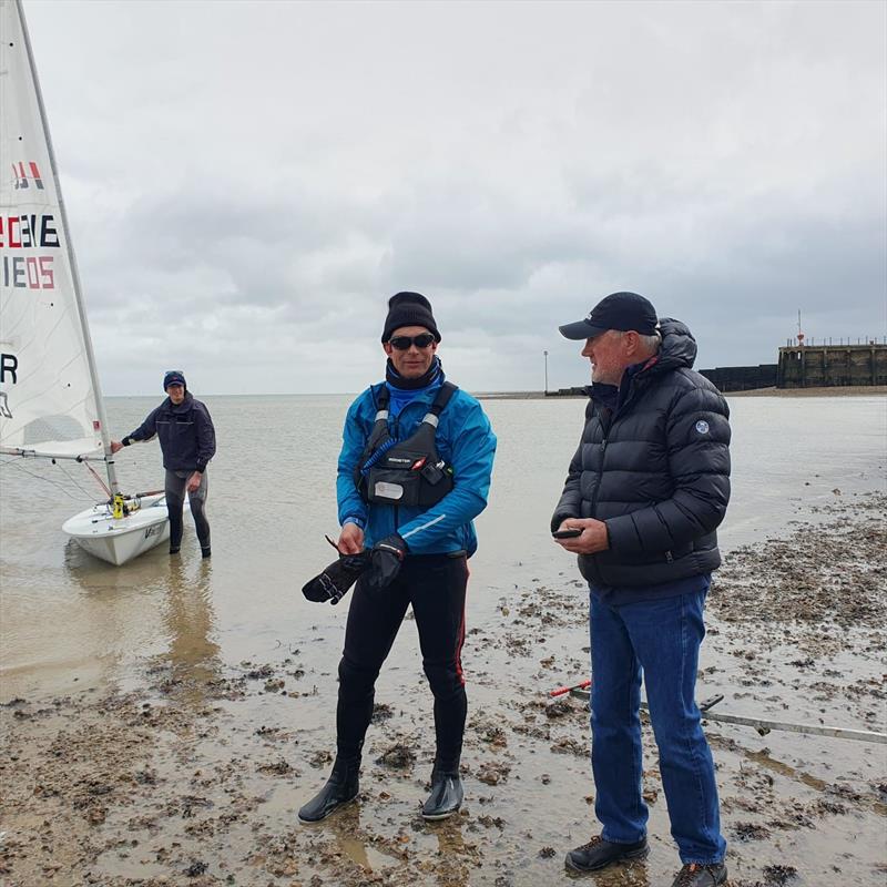 Andrew Hill Smith stops off at Whitstable Yacht Club on his sailing around Great Britain photo copyright WYC taken at Whitstable Yacht Club and featuring the ILCA 7 class