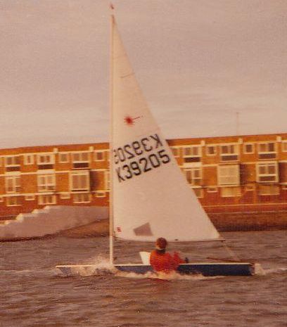 G Shaw 39205 on the marine lake at West Kirby SC in 1976 photo copyright Alan Jenkins taken at West Kirby Sailing Club and featuring the ILCA 7 class