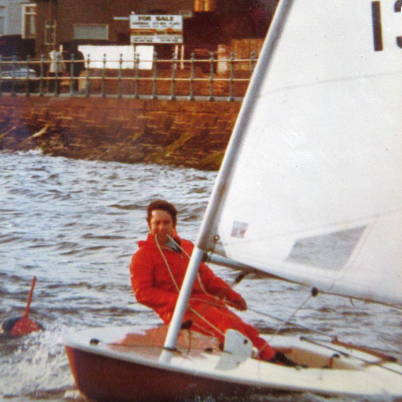 The all-in-one waterproof suit, plus the toothy jammer - early Laser racing at West Kirby SC - photo © Alan Jenkins