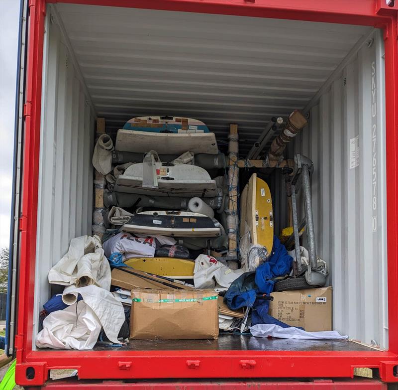 Loading the container at Queen Mary Sailing Club - photo © Guy Noble