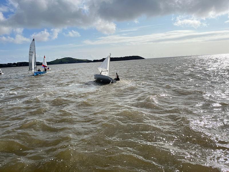 Solway Yacht Club Autumn Open - James Bishop's mast on his ILCA7 Laser calls time! photo copyright Margaret Purkis taken at Solway Yacht Club and featuring the ILCA 7 class