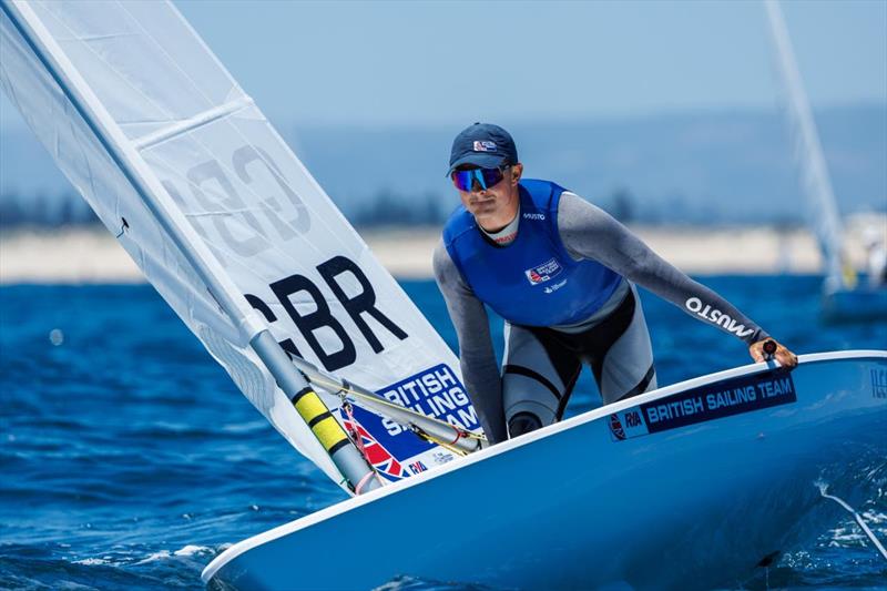 Sam Whaley during the 2024 ILCA 7 Men World Championship photo copyright Jack Fletcher / Down Under Sail taken at Adelaide Sailing Club and featuring the ILCA 7 class