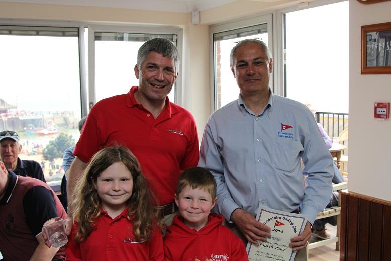 Matt, Johnny & Gwen Sargent finish 4th in the 2000 Crewsaver Millennium Series at Broadstairs photo copyright Adrian Trice taken at Broadstairs Sailing Club and featuring the 2000 class