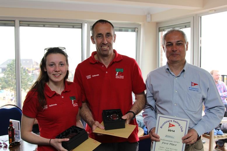 Rob & Katie Burridge win the 2000 Crewsaver Millennium Series at Broadstairs photo copyright Adrian Trice taken at Broadstairs Sailing Club and featuring the 2000 class