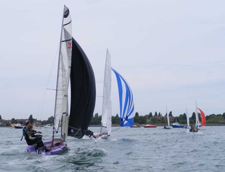 Challenging conditions on day one of the Langstone Harbour Race Weekend photo copyright Tudor Sailing Club taken at  and featuring the 3000 class
