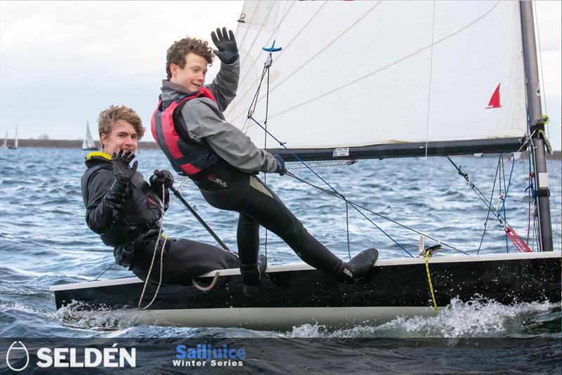 James Davies and Ben Nankervis in the Tiger Trophy 2024, as part of the Seldén Sailjuice Winter Series photo copyright Tim Olin / www.olinphoto.co.uk taken at Rutland Sailing Club and featuring the 3000 class