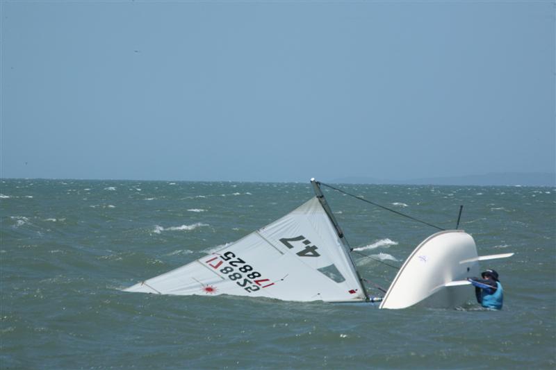 Strong winds on day two of Sail Brisbane photo copyright Sail Brisbane Media taken at Royal Queensland Yacht Squadron and featuring the ILCA 4 class