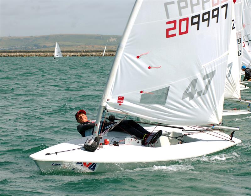Matt Beck wins the 4.7 fleet in the Laser Nationals at Weymouth - photo © Nick Champion / www.championmarinephotography.co.uk