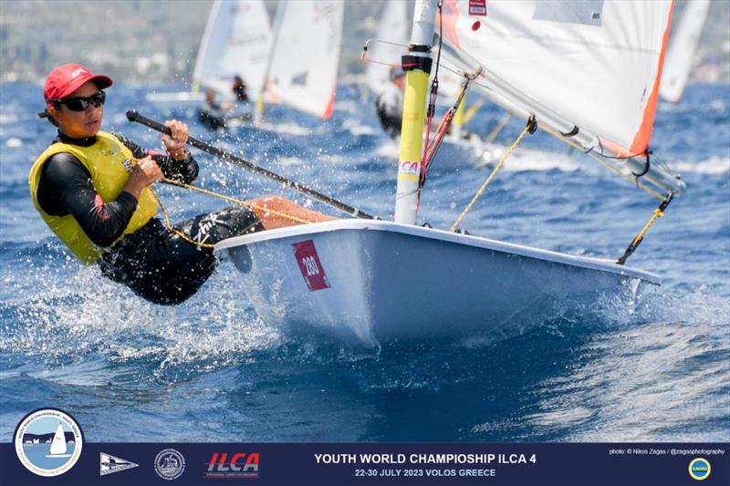 2023 ILCA 4 Youth Worlds at Volos, Greece Day 4 photo copyright Nikos Zagas / ZAGAS Photography taken at Nautical Club of Volos & Argonauts and featuring the ILCA 4 class