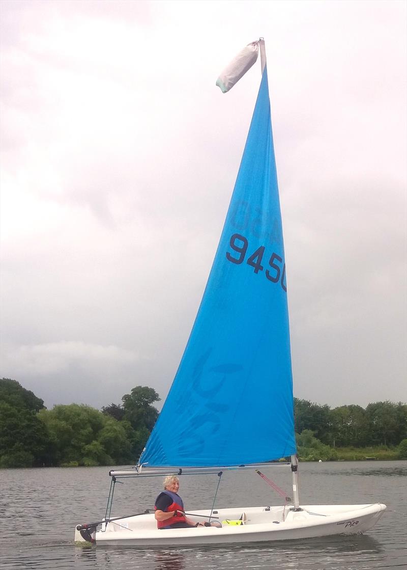 Setting sail - Jean Hughes takes to the water at Shropshire SC photo copyright Shropshire Sailing Club taken at Shropshire Sailing Club and featuring the Laser Pico class