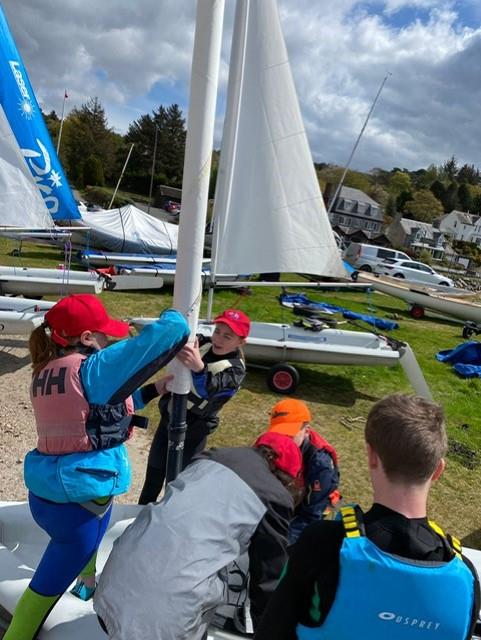 Cadet coaching and racing at Solway photo copyright April Whiteley taken at Solway Yacht Club and featuring the Laser Pico class