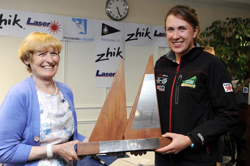 Annalise Murphy wins the Radial fleet in the Zhik Irish Laser Nationals photo copyright Nicholas Haig taken at Ballyholme Yacht Club and featuring the ILCA 6 class