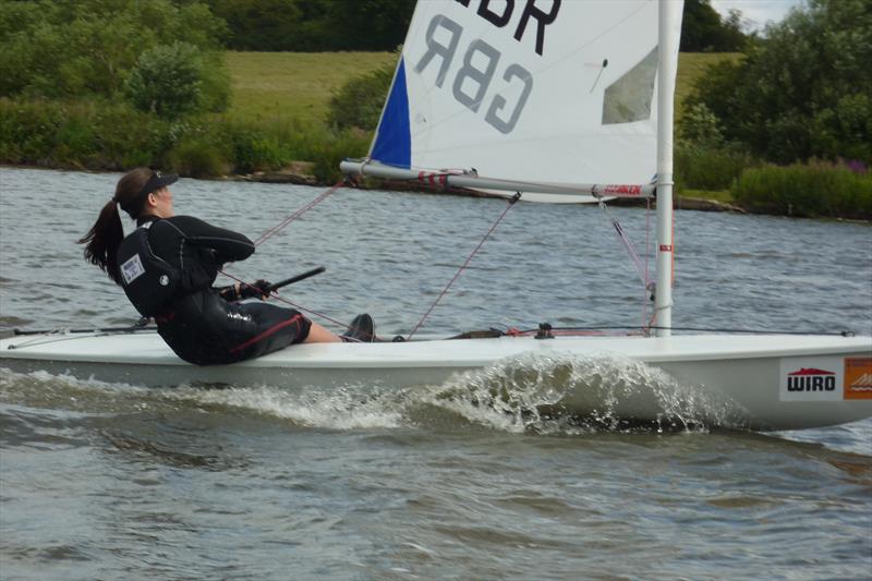 RYA NW Junior Traveller Series at Winsford Flash photo copyright Jonathan Latham taken at Winsford Flash Sailing Club and featuring the ILCA 6 class