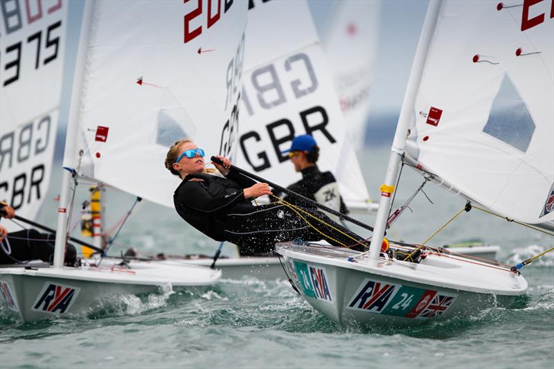 Hannah Brant during the RYA ISAF Youth Worlds Selection Event at Hayling Island - photo © Paul Wyeth / RYA