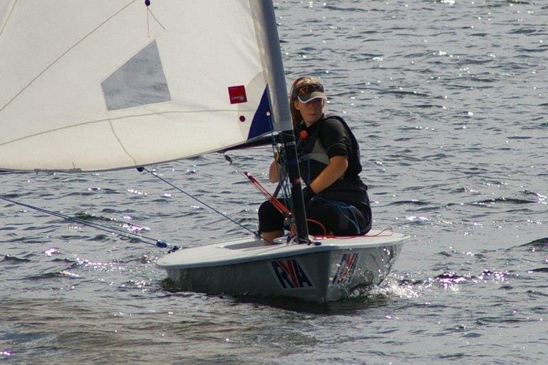 Radial winner Emma Crane during the Laser Open at Island Barn Reservoir photo copyright Jim Champ taken at Island Barn Reservoir Sailing Club and featuring the ILCA 6 class