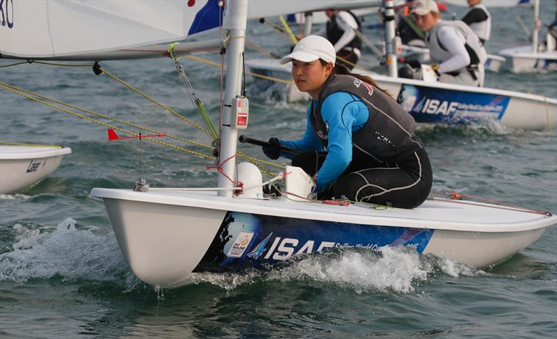 ISAF Sailing World Cup Qingdao day 3 photo copyright Daniel Smith taken at  and featuring the ILCA 6 class