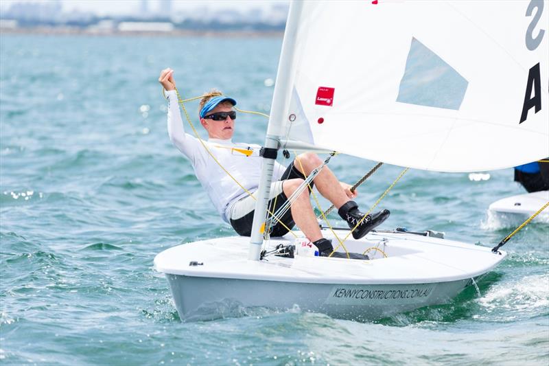 Finn Alexander wins the Laser Radial class at the Yachting NSW Youth Championships photo copyright Robin Evans taken at Georges River 16ft Skiff Sailing Club  and featuring the ILCA 6 class
