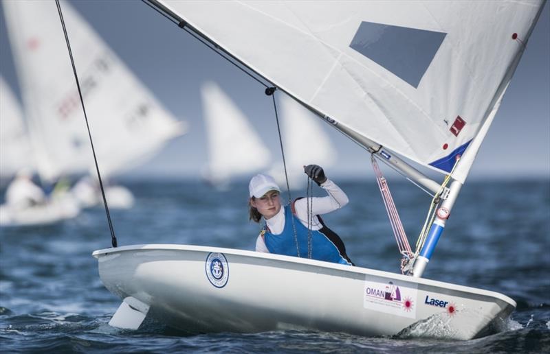 Laser Radial Women's Worlds in Oman day 2 photo copyright Mark Lloyd taken at Oman Sail and featuring the ILCA 6 class