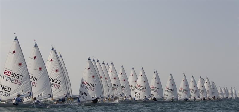 Laser Radial Women's Worlds in Oman day 2 photo copyright Mark Lloyd taken at Oman Sail and featuring the ILCA 6 class