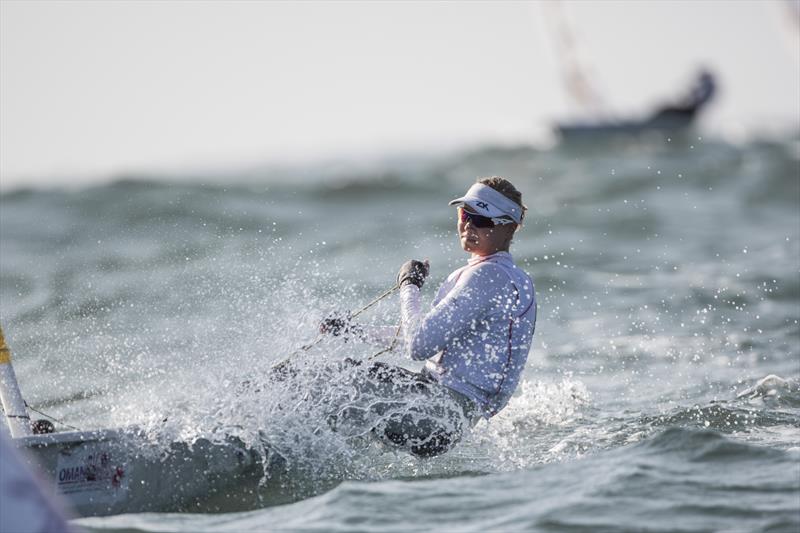 Anne-Marie Rindom on day 5 of the Laser Radial Women's Worlds in Oman - photo © Mark Lloyd