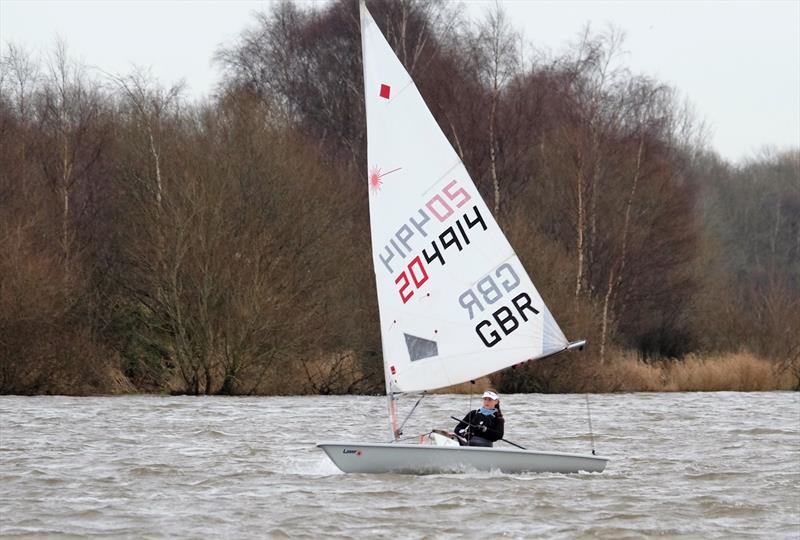 Steph Wingeatt, 1st female helm in the New Year's Day Pursuit Race at Leigh & Lowton photo copyright Tim Yeates taken at Leigh & Lowton Sailing Club and featuring the ILCA 6 class