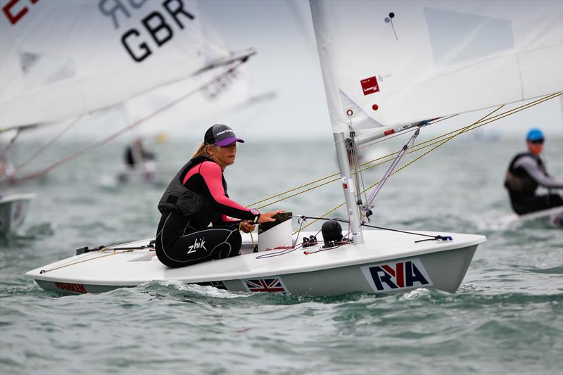 Chloe Barr set for the  RYA Youth Nationals photo copyright Paul Wyeth / RYA taken at Plas Heli Welsh National Sailing Academy and featuring the ILCA 6 class