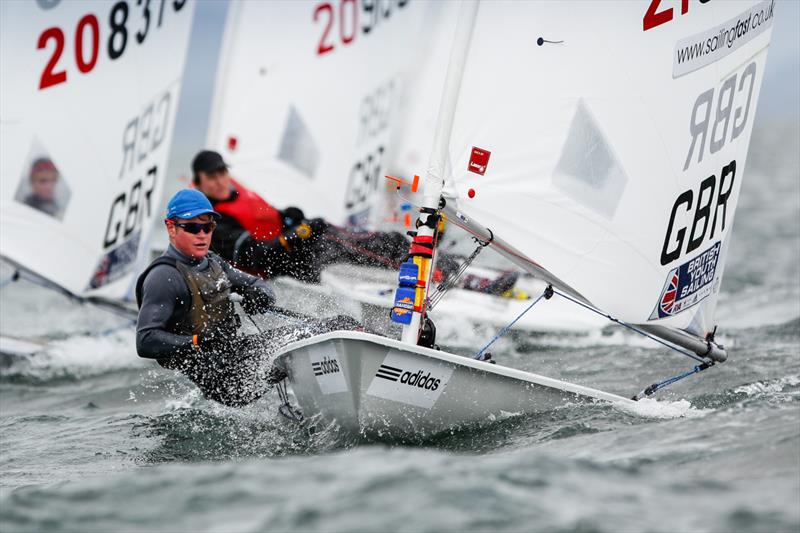 Jamie Calder on day 4 of the RYA Youth National Championships photo copyright Paul Wyeth / RYA taken at Plas Heli Welsh National Sailing Academy and featuring the ILCA 6 class