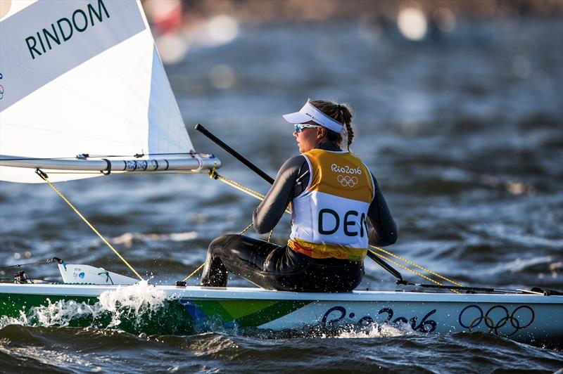 Anne-Marie Rindom in the Laser Radial on day 6 at the Rio 2016 Olympic Sailing Competition photo copyright Sailing Energy / World Sailing taken at  and featuring the ILCA 6 class