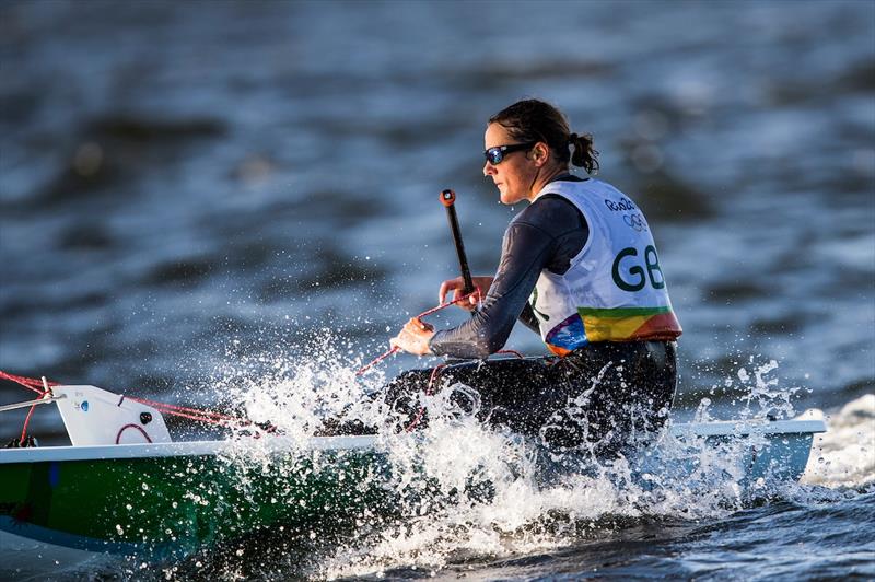 Alison Young in the Laser Radial on day 6 at the Rio 2016 Olympic Sailing Competition photo copyright Sailing Energy / World Sailing taken at  and featuring the ILCA 6 class