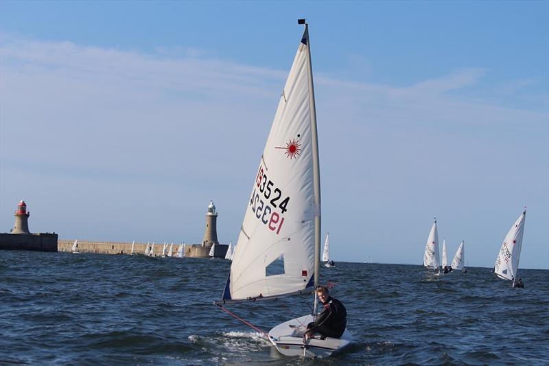 Lasers heading to European Qualifiers start line at South Shields  photo copyright Jason Riby taken at South Shields Sailing Club and featuring the ILCA 6 class