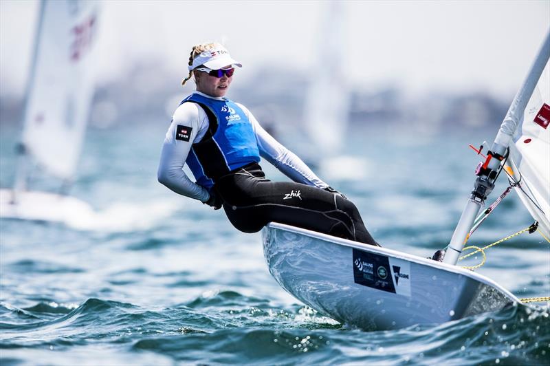 Anne Marie Rindom on day 1 of the Sailing World Cup Final photo copyright Pedro Martinez / Sailing Energy / World Sailing taken at  and featuring the ILCA 6 class