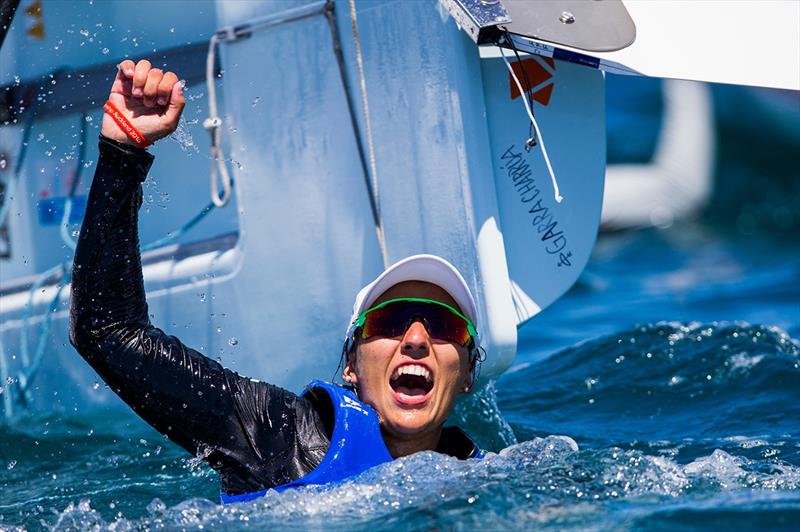 Gold for Dolores Moreira Fraschini (URU) at the Aon Youth Worlds in Auckland photo copyright Pedro Martinez / Sailing Energy / World Sailing taken at Torbay Sailing Club and featuring the ILCA 6 class