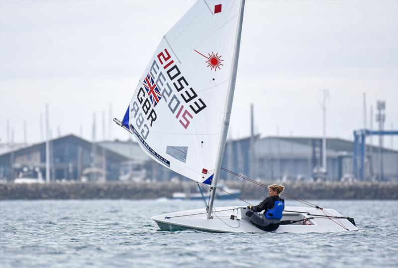 Georgina Povall wins the Radial fleet in the Noble Marine Laser Qualifier held at WPNSA photo copyright James Tomlinson taken at Weymouth & Portland Sailing Academy and featuring the ILCA 6 class