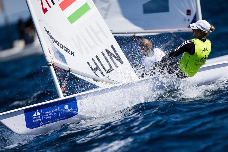 Maria Erdi in the Laser Radial on World Cup Hyères day 4 photo copyright Pedro Martinez / Sailing Energy / World Sailing taken at COYCH Hyeres and featuring the ILCA 6 class
