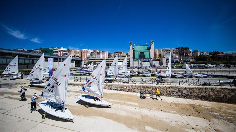 Santander ready for the week of racing photo copyright Pedro Martinez / Sailing Energy / World Sailing taken at  and featuring the ILCA 6 class