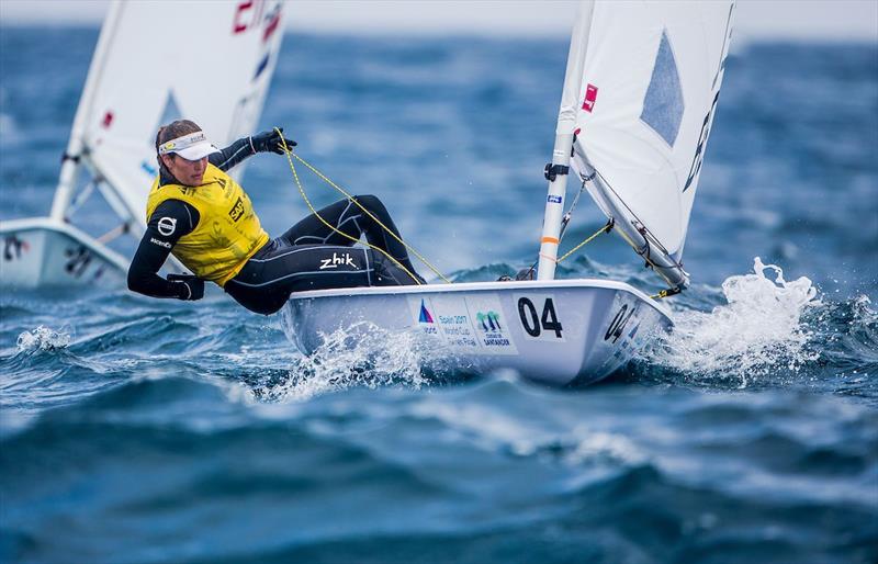 Evi van Acker on day 3 of the World Cup Series Final in Santander photo copyright Jesus Renedo / Sailing Energy / World Sailing taken at  and featuring the ILCA 6 class