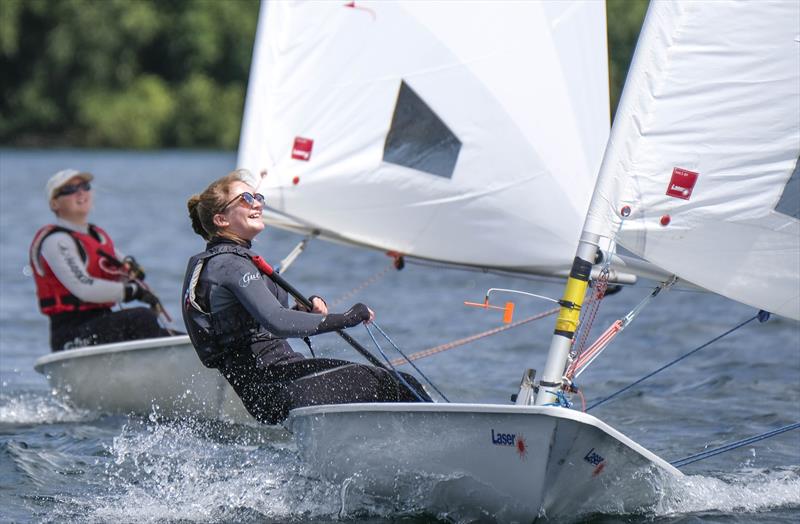 Junior Chloe Willars enjoying the Notts County SC Laser Open photo copyright David Eberlin taken at Notts County Sailing Club and featuring the ILCA 6 class